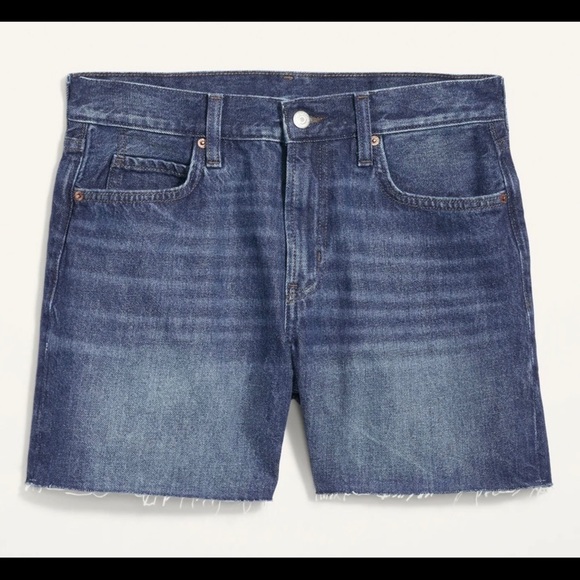 NWT High-Waisted Straight Non-Stretch Cut-Off Jean Shorts 5” inseam size: 28 - Picture 1 of 5
